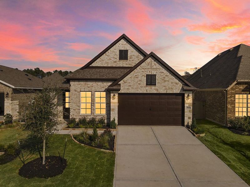 Representative exterior photo of a completed home built from the Cardinal by Caldwell Homes in Chambers Creek, Willis, TX (Image 22).