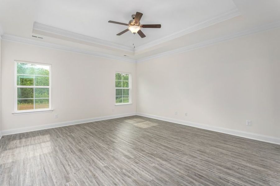 Representative unfurnished interior of a home built from the Jamestown by Keystone Homes NC in Royal Pines, Trinity (Image 53). Representative unfurnished interior of a home built from the Jamestown by Keystone Homes NC in Royal Pines, Trinity (Image 53).