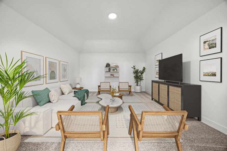Furnished interior view inside a new home in Chatham Reserve, Providence Village (Image 11).