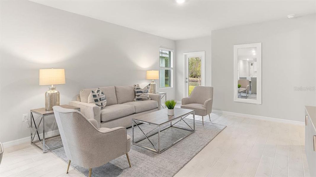 Furnished interior view inside a new home in Coral Lakes - Tradition & Express, Punta Gorda (Image 3). Furnished interior view inside a new home in Coral Lakes - Tradition & Express, Punta Gorda (Image 3).