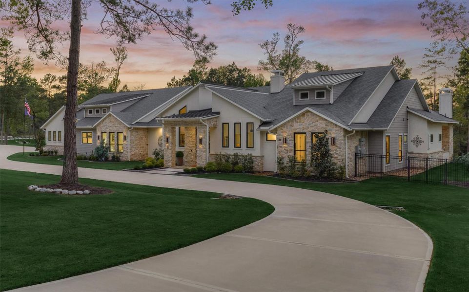 Front exterior of a new home in , Montgomery, TX, highlighting curb appeal (Image 1). Front exterior of a new home in , Montgomery, TX, highlighting curb appeal (Image 1).