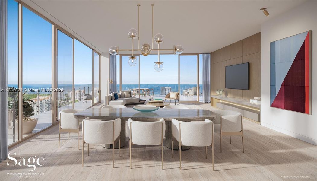 Furnished interior view inside a new home in , Fort Lauderdale (Image 11).