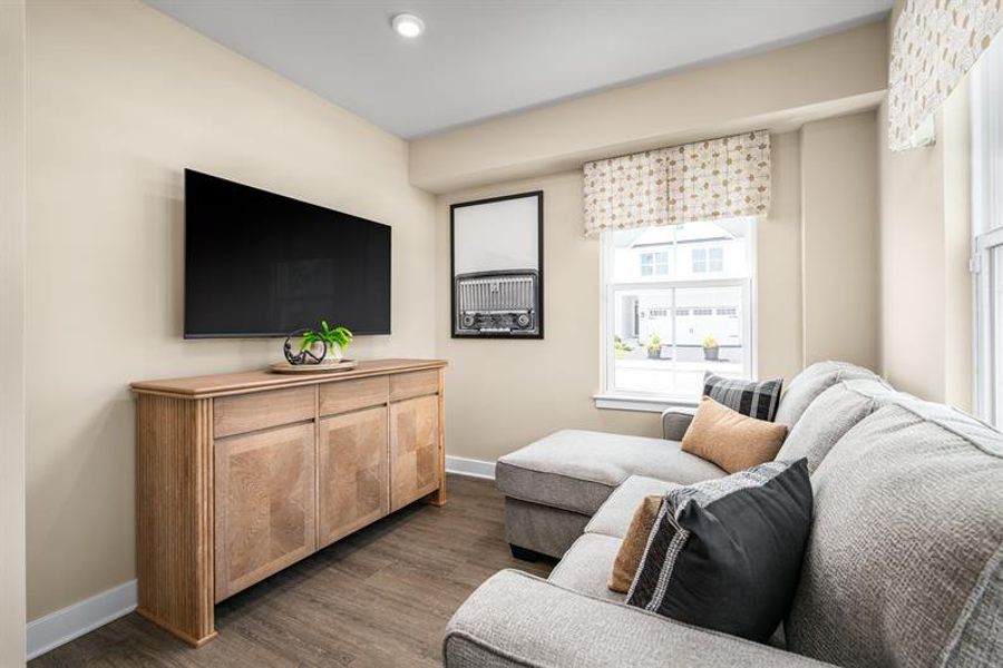 Representative furnished interior of a home built from the Bruckner Quick Move In by Ryan Homes in Stowe Branch Townhomes, Charlotte (Image 28). Representative furnished interior of a home built from the Bruckner Quick Move In by Ryan Homes in Stowe Branch Townhomes, Charlotte (Image 28).