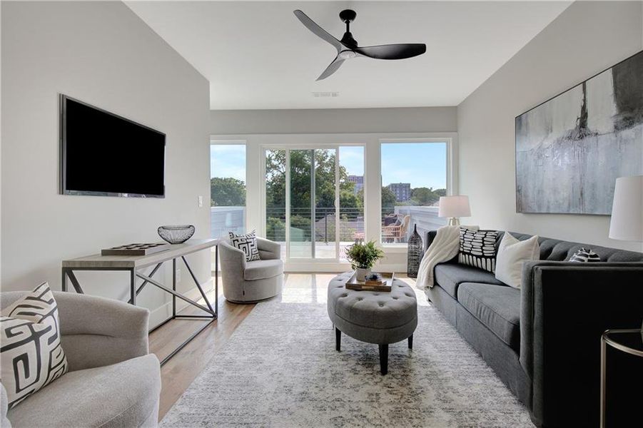 Furnished interior view inside a new home in , Atlanta (Image 37).
