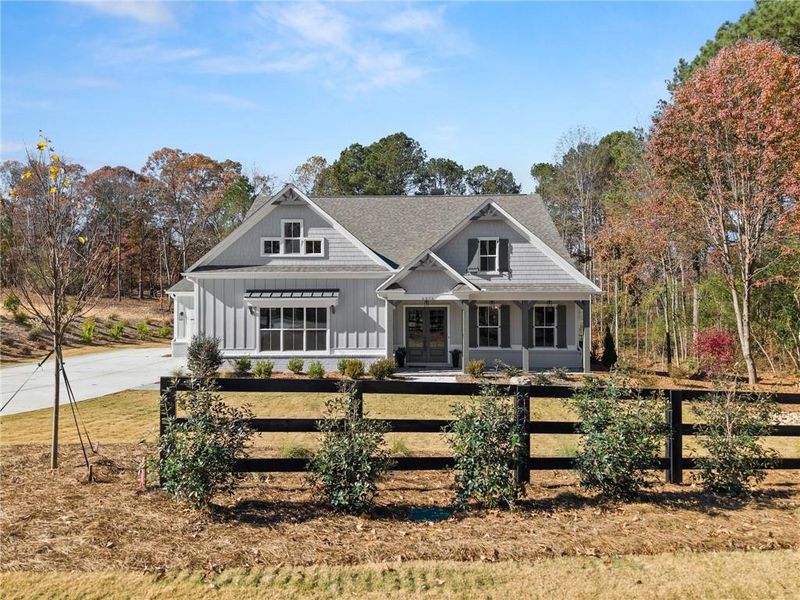 Front exterior of a new home in , Gainesville, GA, highlighting curb appeal (Image 33).
