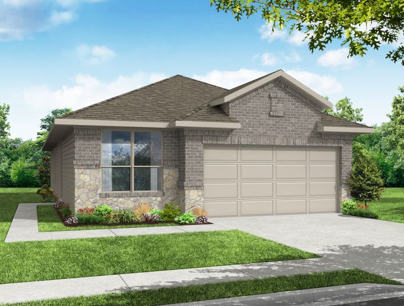 Representative exterior photo of a completed home built from the Birch by Impression Homes in Churchill, Anna, TX (Image 5).