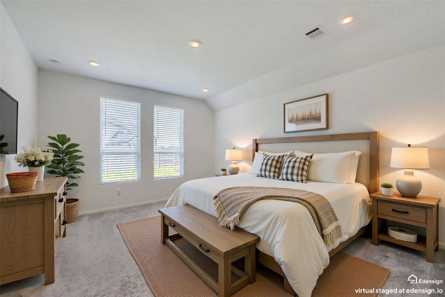 Virtually Staged primary bed