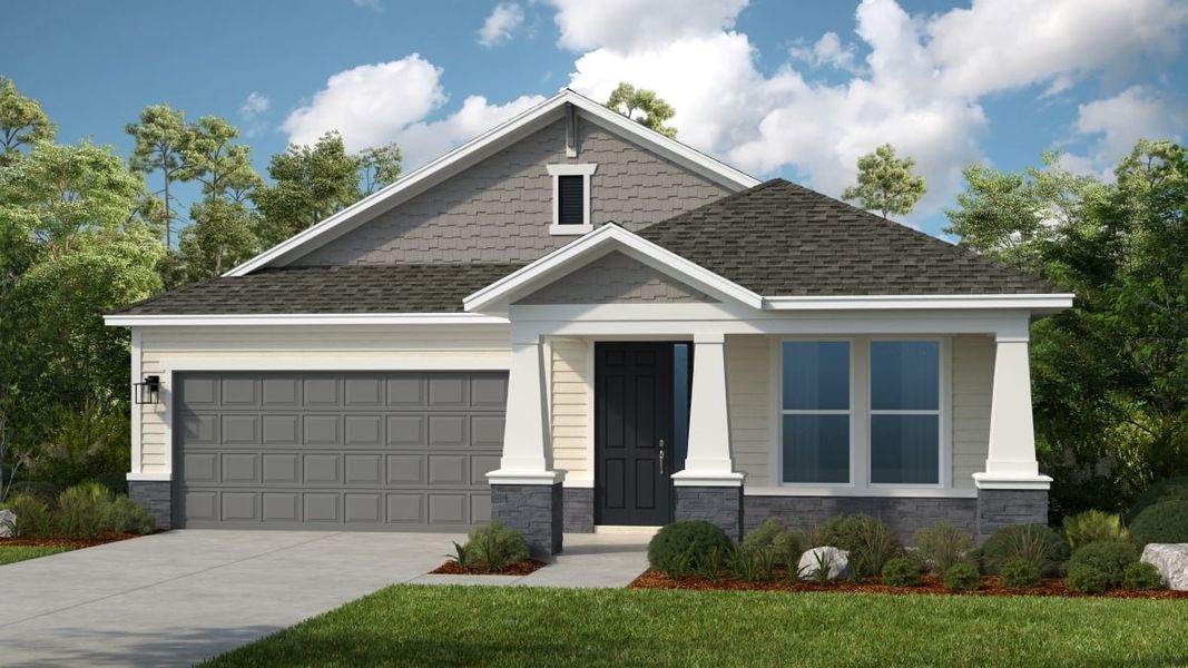 Representative exterior photo of a completed home built from the Carlsbad by Taylor Morrison in Colbert Landings, Palm Coast, FL (Image 1). Representative exterior photo of a completed home built from the Carlsbad by Taylor Morrison in Colbert Landings, Palm Coast, FL (Image 1).
