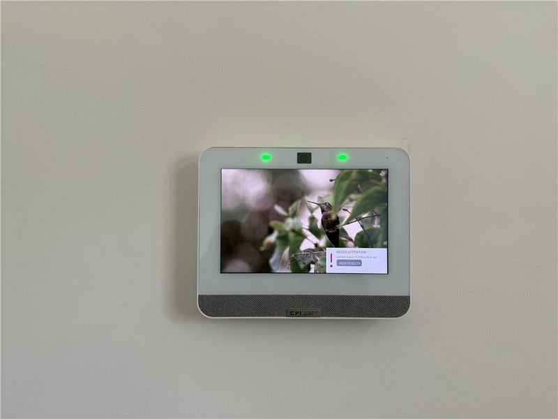 A smart home control panel seamlessly integrates m A smart home control panel seamlessly integrates m