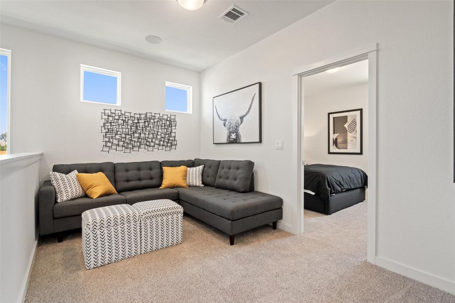 Upstairs 2nd Living Area ** Photo of Model Home, not actual Home** Upstairs 2nd Living Area ** Photo of Model Home, not actual Home**