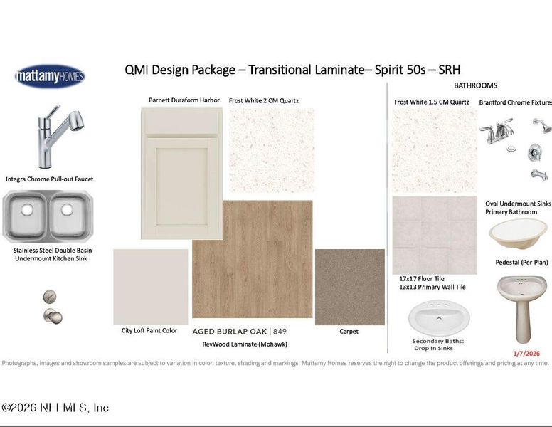 Sample of building materials used in homes in Sandridge Hills, Green Cove Springs (Image 3).