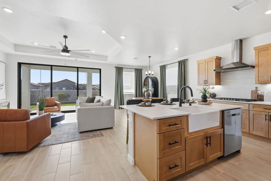 Representative furnished interior of a home built from the Valencia by Hakes Brothers in Verdancia, El Paso (Image 14).