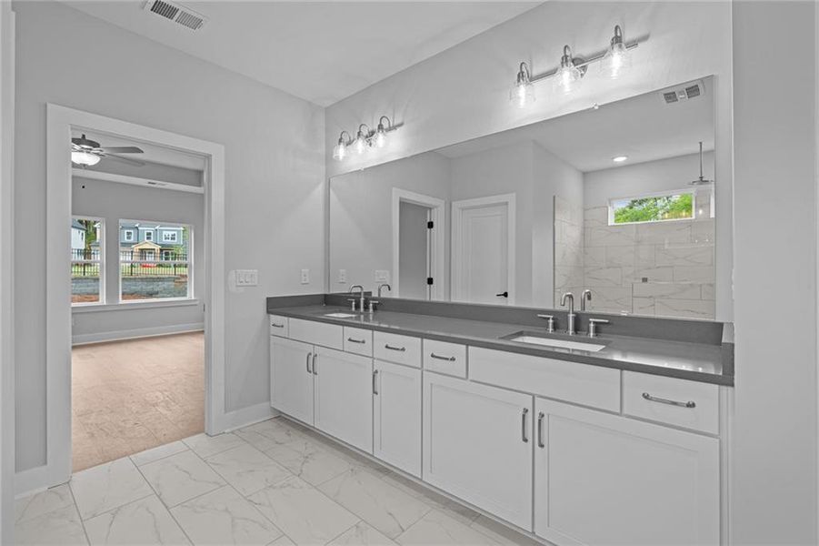 Furnished interior view inside a new home in Settingdown Farms, Cumming (Image 10).