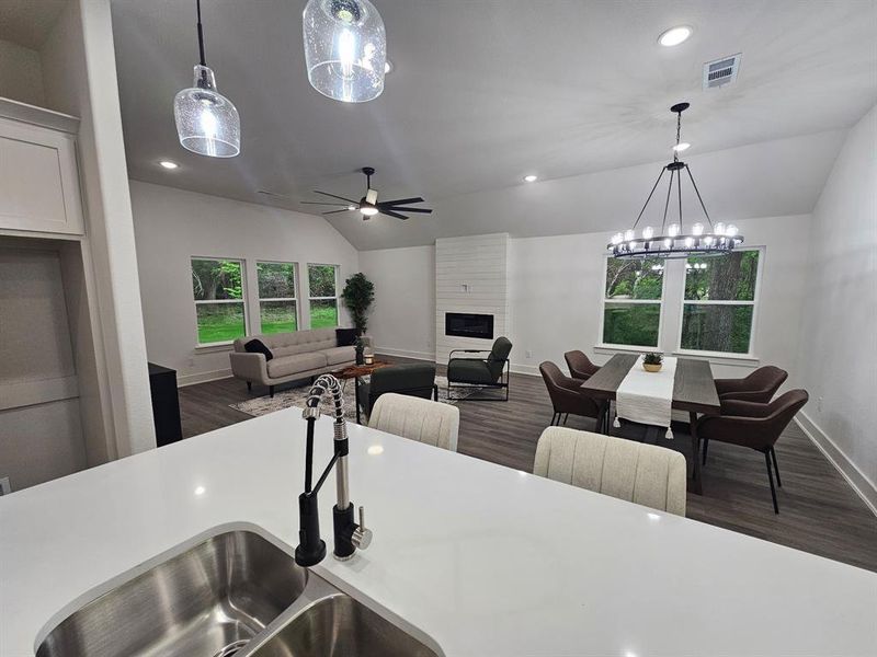 Furnished interior view inside a new home in Shady Creek Estates, Azle (Image 7).