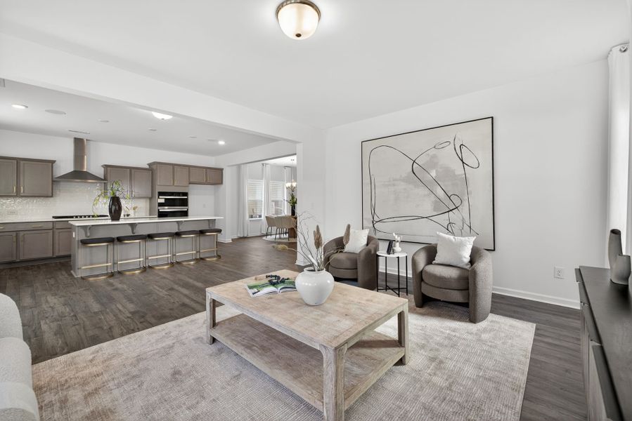 Furnished interior view inside a new home in Copper Ridge at Flowers Plantation, Clayton (Image 13).
