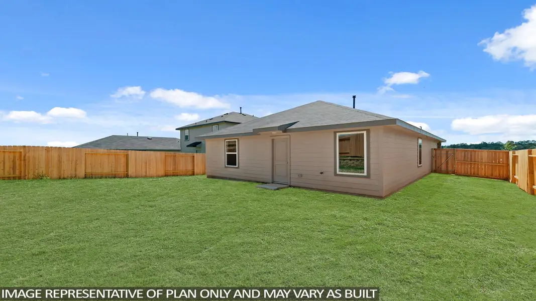 Representative exterior photo of a completed home built from the Barton by D.R. Horton in Mill Creek, Magnolia, TX (Image 12). Representative exterior photo of a completed home built from the Barton by D.R. Horton in Mill Creek, Magnolia, TX (Image 12).