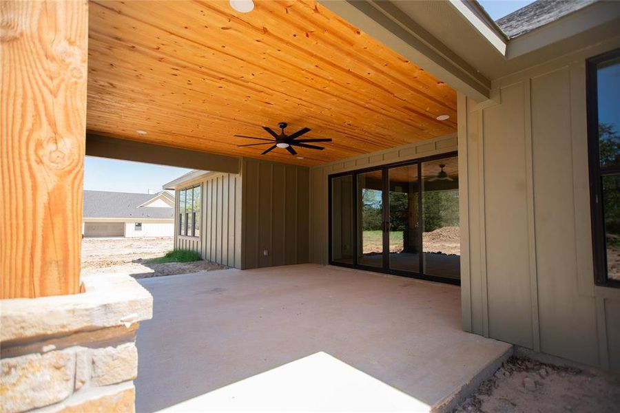 View of patio / terrace with ceiling fan View of patio / terrace with ceiling fan