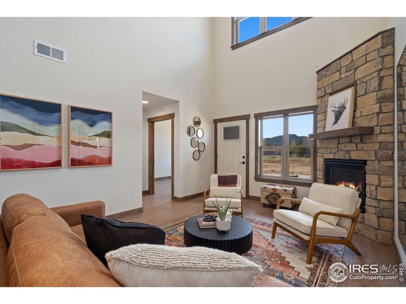 High windows allow for plenty of natural light