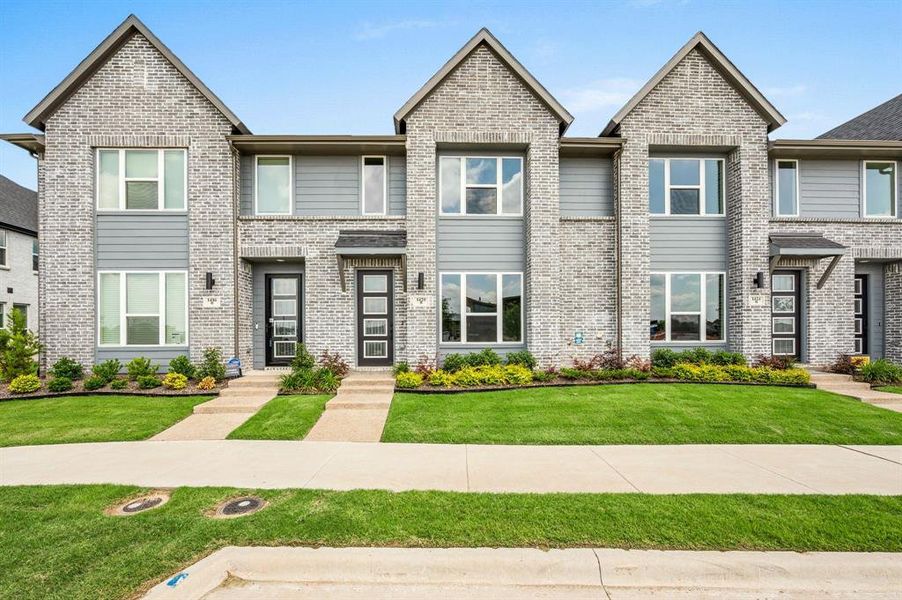 Beautiful and inviting, our Modern brick lock and leave homes are now available in Solterra!