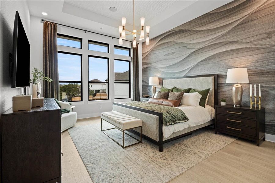 Furnished interior view inside a new home in Sweetwater, Austin (Image 48).