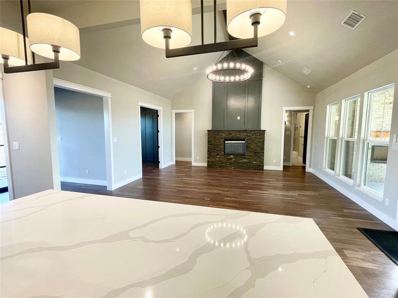 Open floor plan for entertaining or a all-together family time.