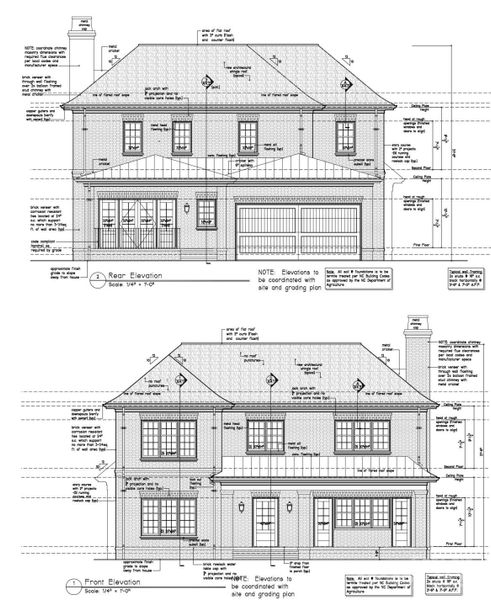 Front and Rear Elevation