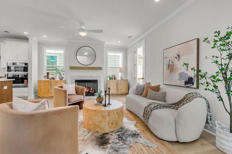 Furnished interior view inside a new home in Heron Preserve, Hanahan (Image 13). Furnished interior view inside a new home in Heron Preserve, Hanahan (Image 13).