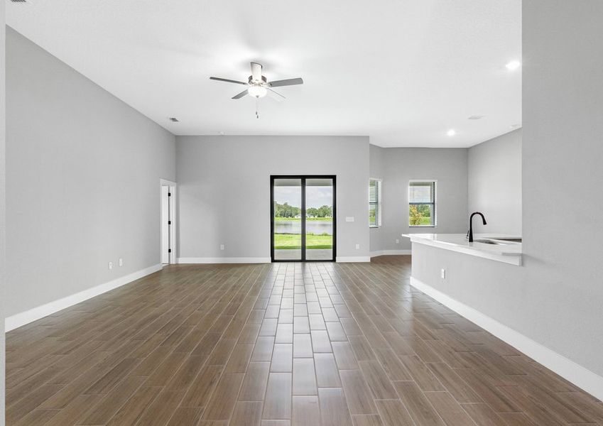 Host family game nights in the open entertainment space