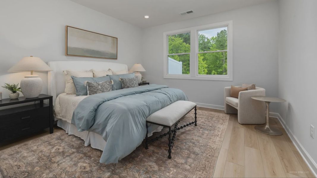 Furnished interior view inside a new home in The Courtyards at Oak Grove, Durham (Image 16).