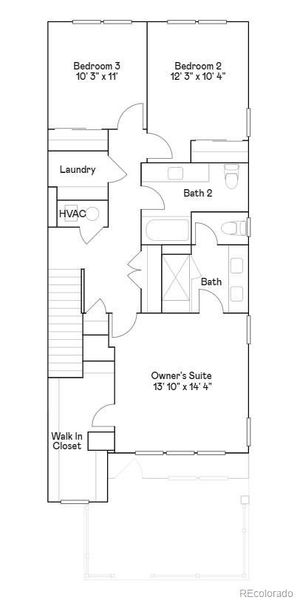 2D floor plan layout of this home in Parterre: The Parkside Collection, Thornton, CO (Image 1). 2D floor plan layout of this home in Parterre: The Parkside Collection, Thornton, CO (Image 1).