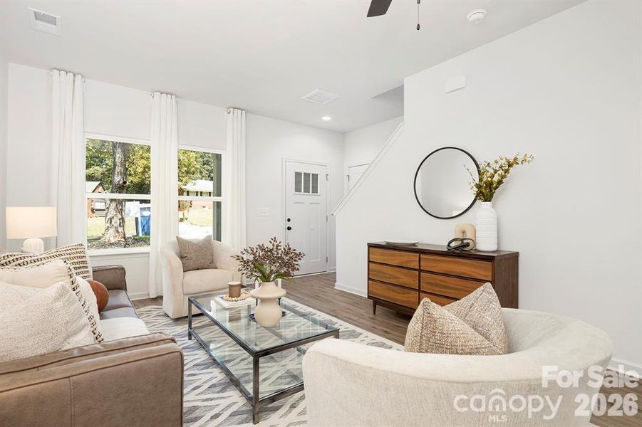 Furnished interior view inside a new home in , Charlotte (Image 6). Furnished interior view inside a new home in , Charlotte (Image 6).