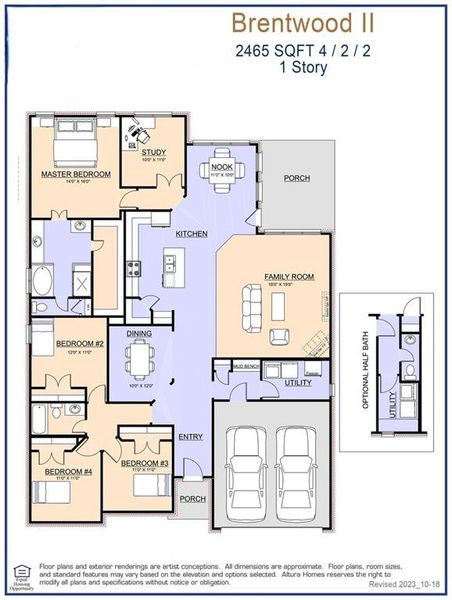 Brentwood II Floorplan -Representative Brentwood II Floorplan -Representative