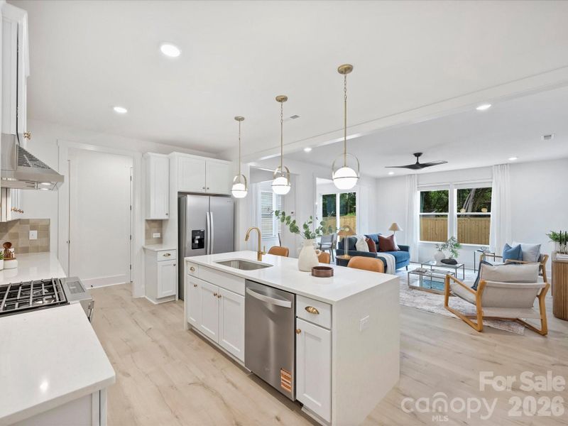 Furnished interior view inside a new home in , Charlotte (Image 24).