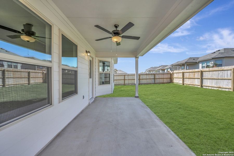 Exterior details and patio area of a home in Greenspoint Heights, Seguin (Image 15). Exterior details and patio area of a home in Greenspoint Heights, Seguin (Image 15).