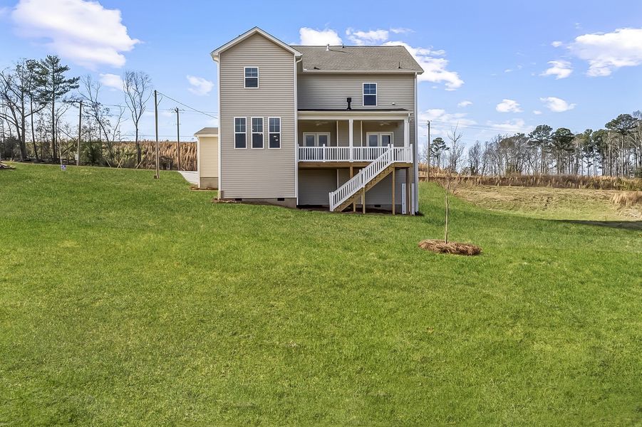 Exterior details and patio area of a home in Ridgecrest at Midway, Anderson (Image 25).