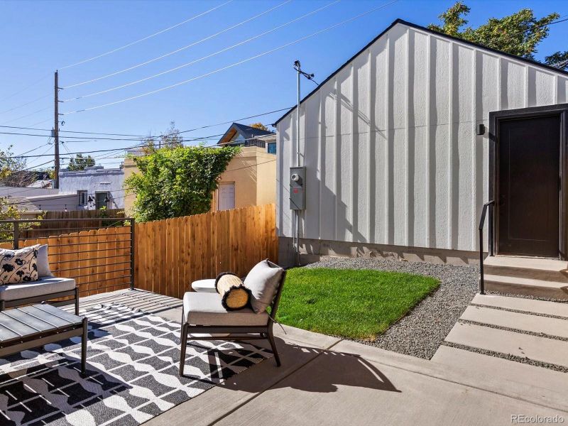 Exterior details and patio area of a home in , Denver (Image 33).