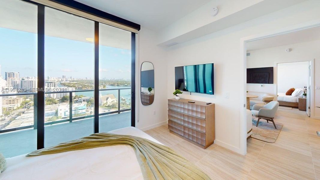 Furnished interior view inside a new home in , Miami Beach (Image 9).