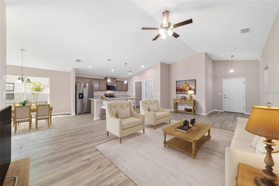 Furnished interior view inside a new home in , Dunnellon (Image 12).