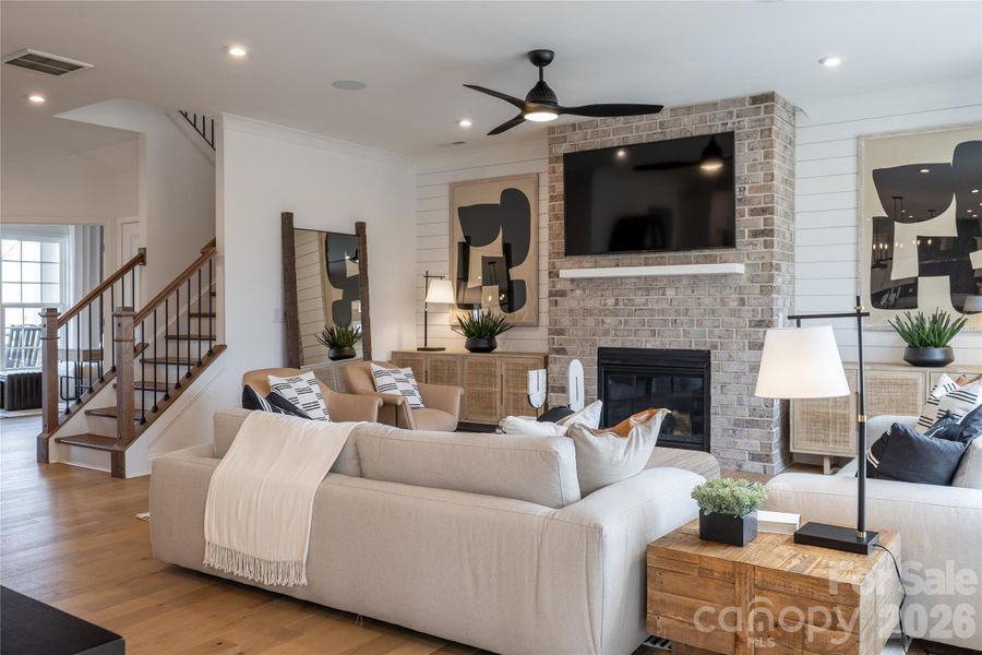 Furnished interior view inside a new home in Parkside Crossing, Charlotte (Image 10).