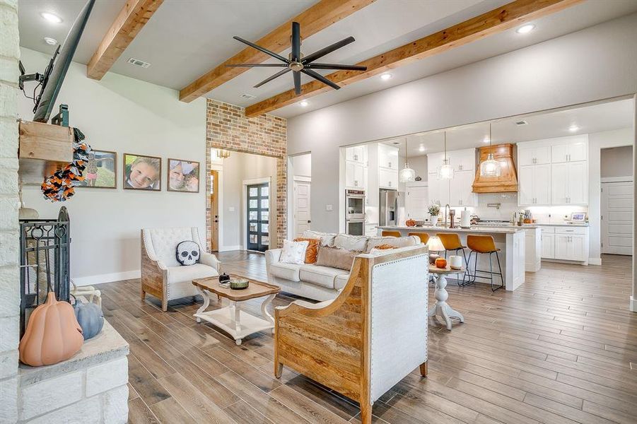 Furnished interior view inside a new home in , Weatherford (Image 28).