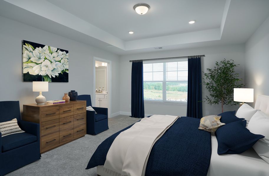 Representative furnished interior of a home built from the The Kennedy by Cothran Homes in Holly Ridge, Greenville (Image 7).