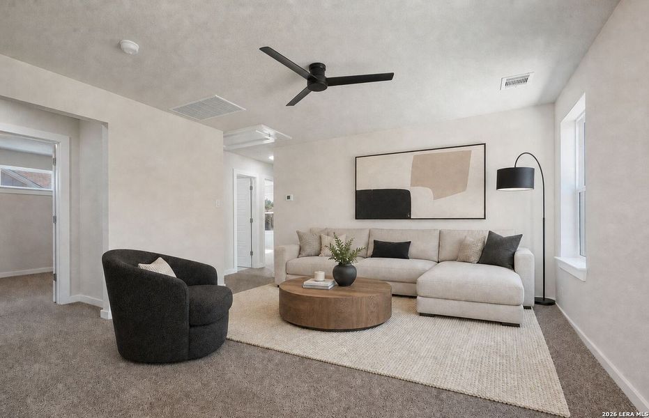 Furnished interior view inside a new home in Avondale, San Antonio (Image 9). Furnished interior view inside a new home in Avondale, San Antonio (Image 9).