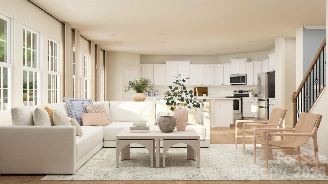 Furnished interior view inside a new home in Redhawk, Belmont (Image 7).