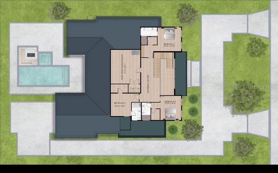 2D floor plan layout of this home in , Winter Park, FL (Image 3). 2D floor plan layout of this home in , Winter Park, FL (Image 3).