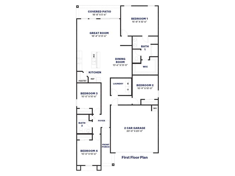 2D floor plan layout of this home in Magma Ranch Vistas, Florence, AZ (Image 2). 2D floor plan layout of this home in Magma Ranch Vistas, Florence, AZ (Image 2).