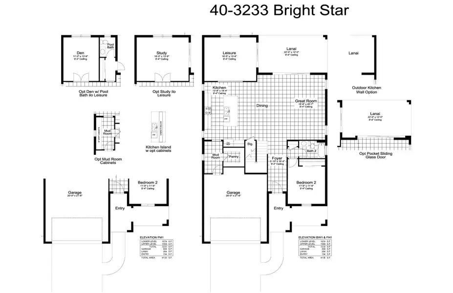 2D floor plan layout of this home in Palm Grove, Lakewood Ranch, FL (Image 3).