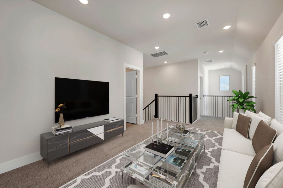 Furnished interior view inside a new home in Union Park, Little Elm (Image 8).