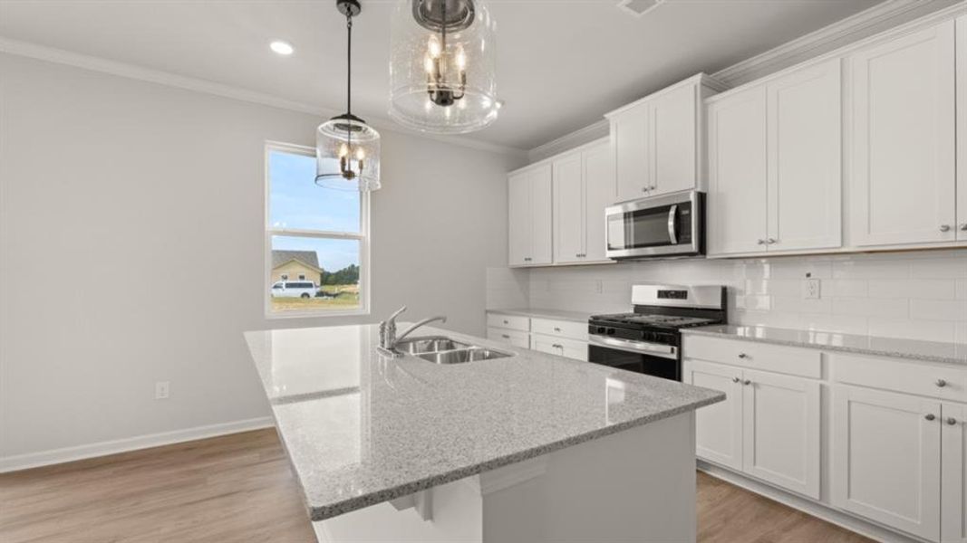 Furnished interior view inside a new home in Fairway 17 at Mirror Lake, Villa Rica (Image 14).