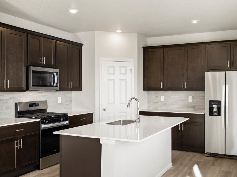 Furnished interior view inside a new home in Meridian Ranch, Peyton (Image 2). Furnished interior view inside a new home in Meridian Ranch, Peyton (Image 2).