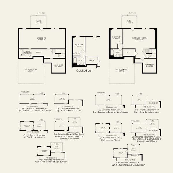 2D floor plan layout for the Newberry by Pulte Homes in Kinsdale, Lancaster, SC (Image 24).
